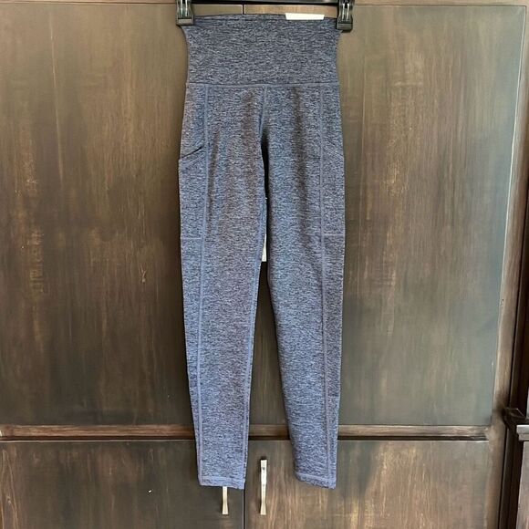 NWT Offline by Aerie High Rise Heathered Navy Blue Leggings XS - Picture 1 of 5